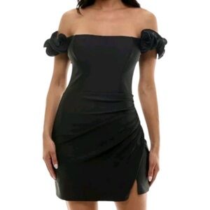 B. Darlin Elegant Black Off-Shoulder Dress